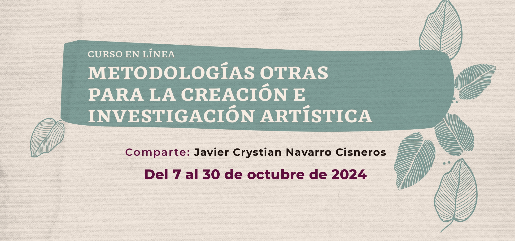 Curso en línea Metodologías Otras para la creación e investigación artística